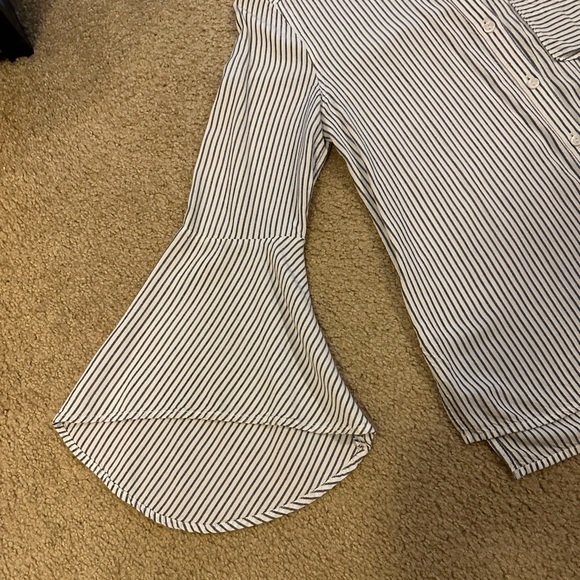 BP. striped bell sleeve blouse - Picture 8 of 11